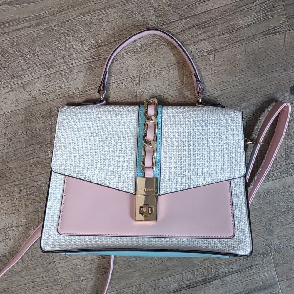 Aldo White and Pink Handbag